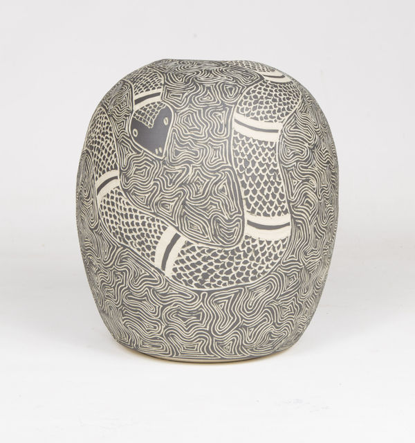 Derek Jungarrayi Thompson, Watersnakes (Rainbow Serpent), 2018