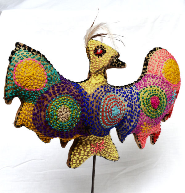 Trudy Raggett Bird, 2023 mixed media soft sculpture 22 x 35 x 9 cm