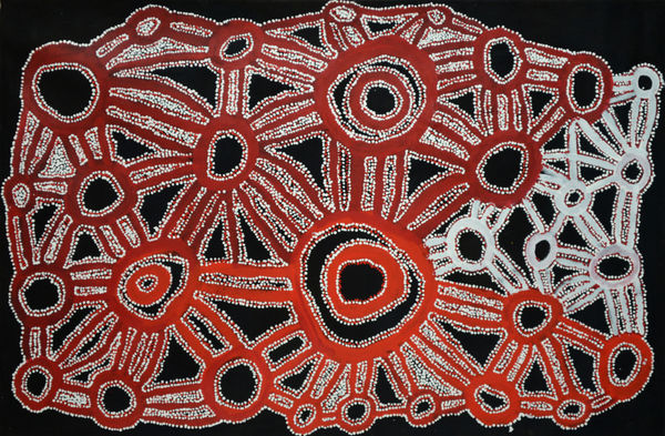 Fred Grant Wiilkapi acrylic on linen 137 x 90 cm