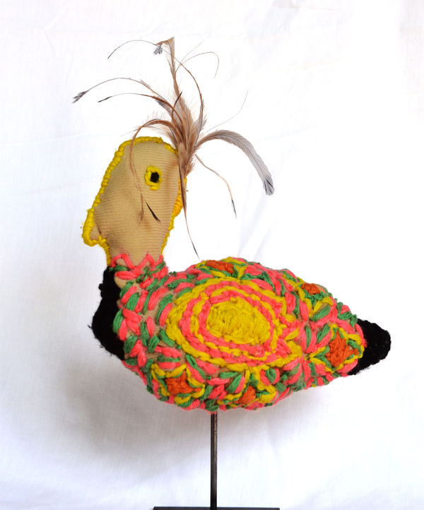 Beth Ebatarinja Bird, 2023 mixed media soft sculpture 20 x 24 x 11 cm