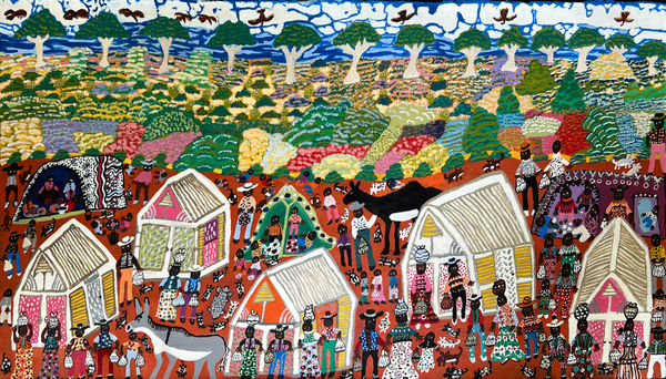 Doris Thomas Ration Days, Olden Times, 2023 acrylic on linen 122 x 66 cm