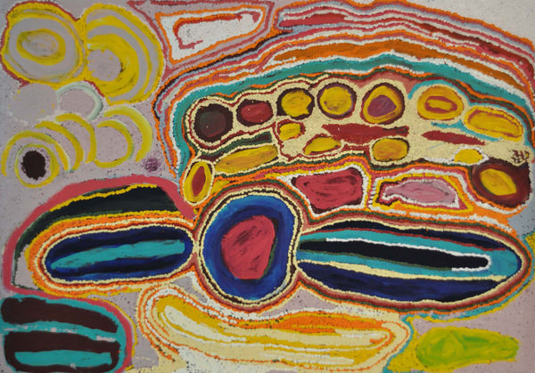 Jakayu Biljabu Parnngurr Area acrylic on linen 106 x 152 cm