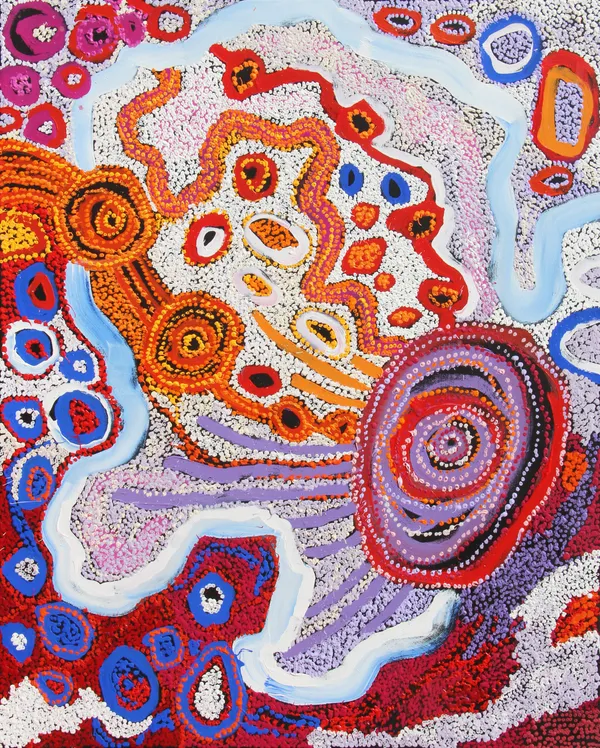 Rosalind Tjanyari Ngura Wiru (Good Country), 2022 acrylic on linen 122 x 152 cm