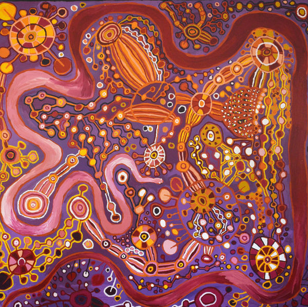 Sharon Adamson Wanampi Tjukurpa, 2021 acrylic on linen 197 x 198 cm