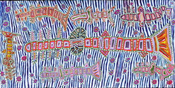 Annette Lormada Piyalpiyal, 2020 Acrylic on canvas 177 x 87.5 cm