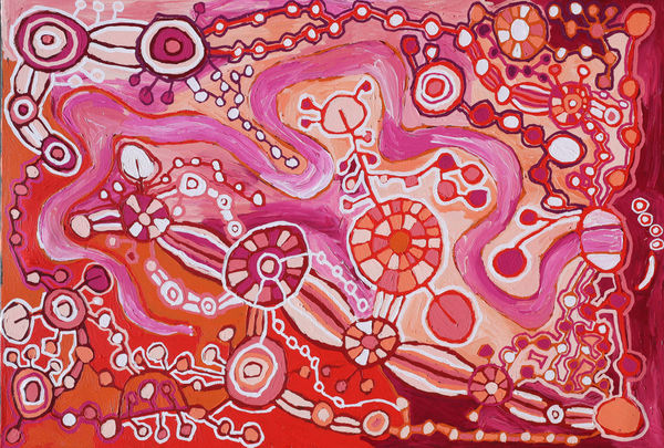 Sharon Adamson Wanampi Tjukurpa, 2021 acrylic on linen 152.5 x 101.5 cm