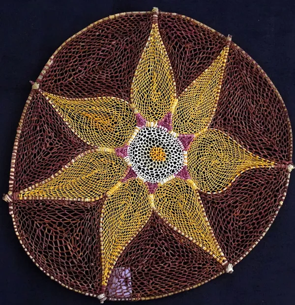 Doreen Djorlom Mannguy (flower), 2024 Pandanus (Pandanus Spiralis) 53 x 49 cm