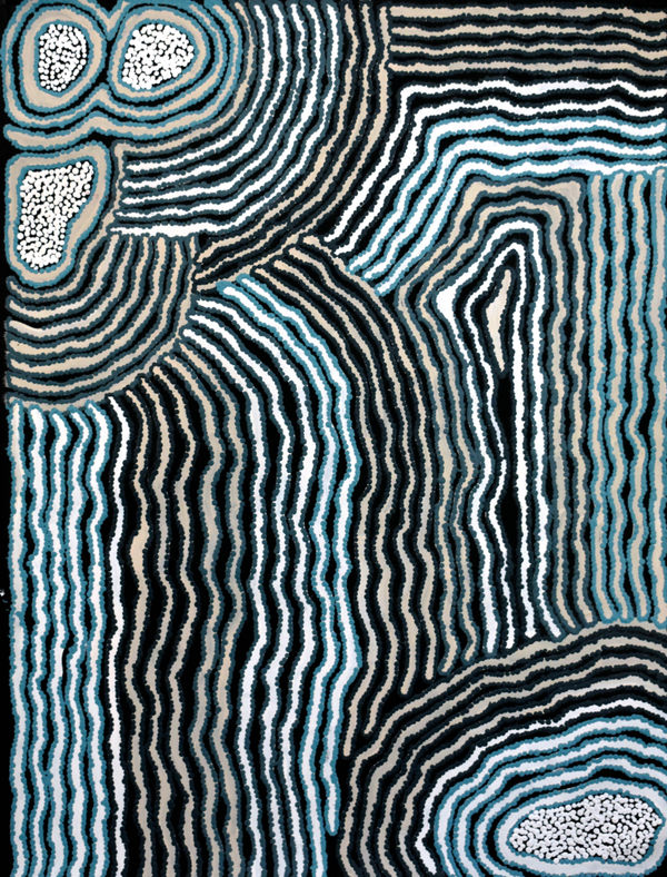 Myra Giles Purrungu, Python Story Acrylic on Canvas 100x 76 cm