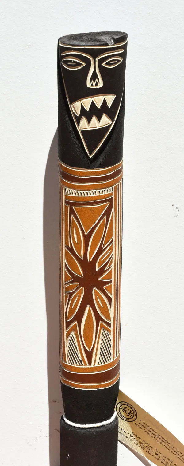 Nyemburr #2 Munuŋgurr Roslyn Mokuy, 2021 natural pigment on wood 43 x 6 x 5 cm