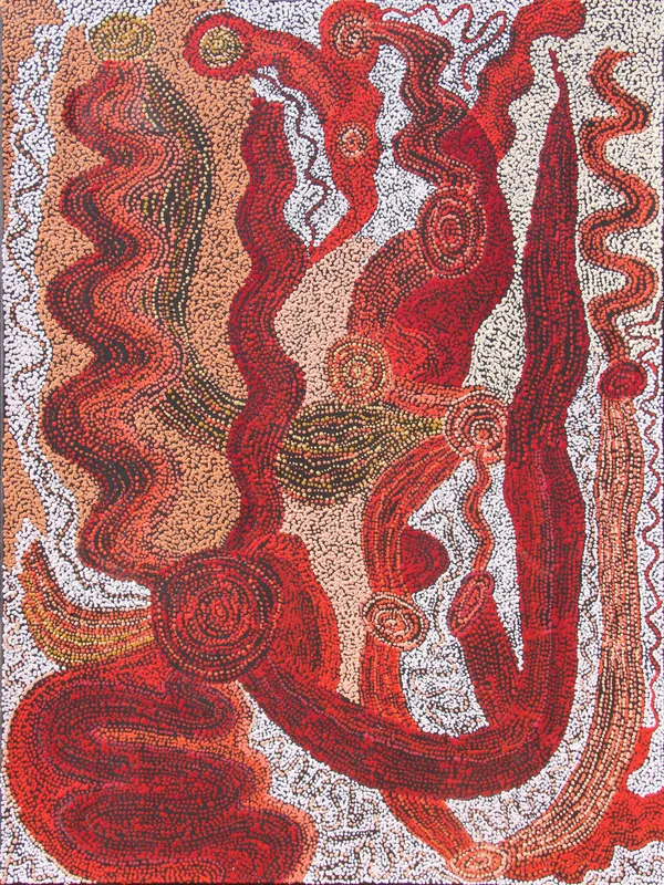 Trisha Singer Tali Ngura (Sandhill Country), 2022 acrylic on linen 91 x 122 cm