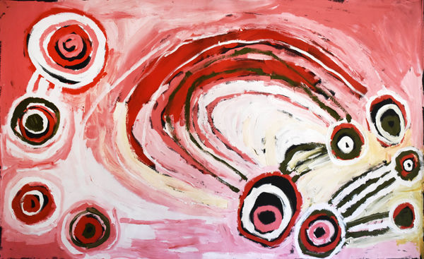 Barbara Mbitjana Moore Ngayuku ngura - My Country Acrylic on Linen 1220x1980mm (48x78")
