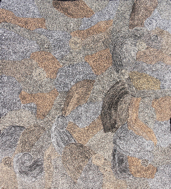 Betty King Maḻangka Puyini (After Rain), 2025 acrylic on linen 167 x 152 cm