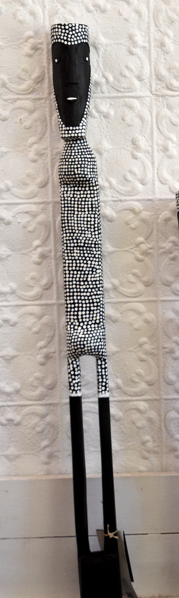 Jeremiah Bonson Warraburnburn, 2021 carved wooden sculpture and pigment 116 x 7.5 x 6 cm