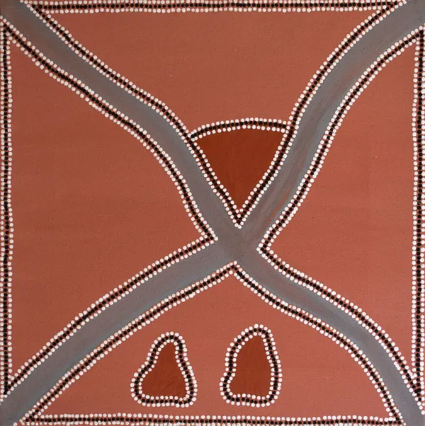 Dora Griffiths Balibaleng, 2020 natural pigment on canvas 45 x 45 cm