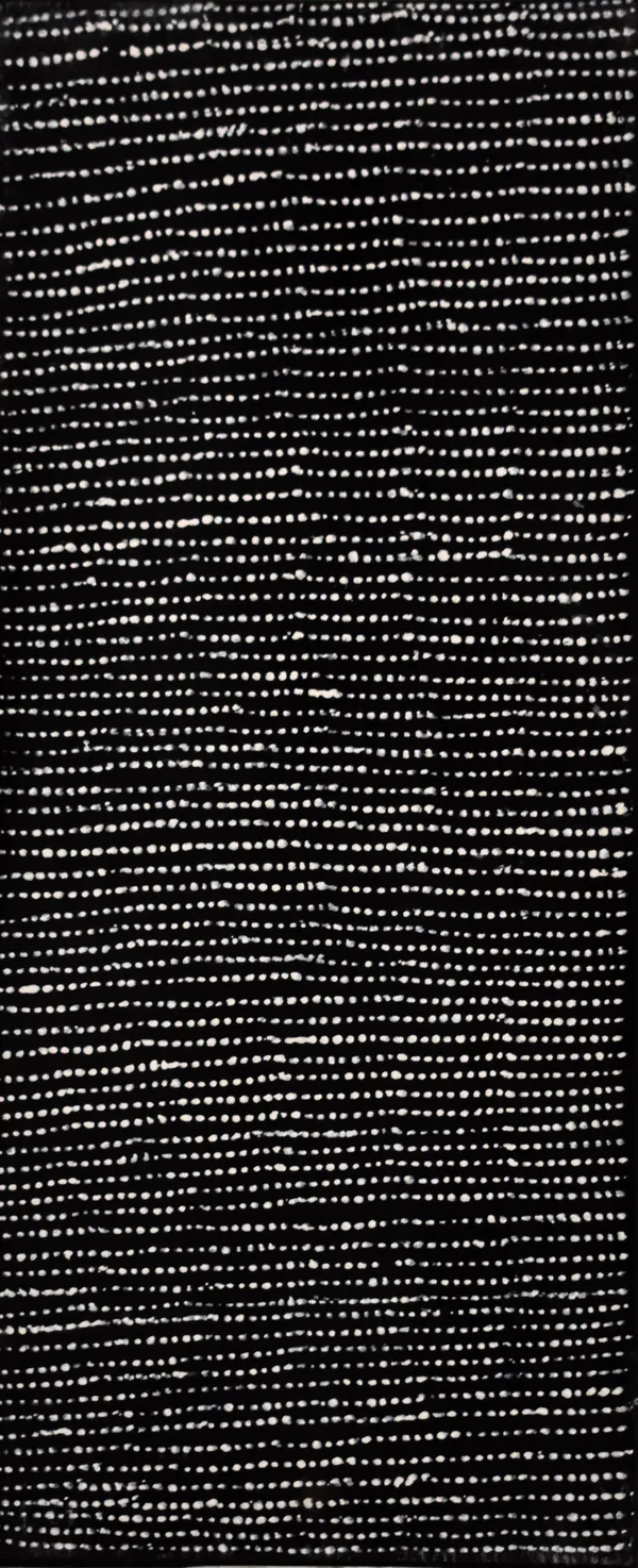 Rachel Puruntatameri Yirrinkiripwoja natural ochres on canvas 80 x 30 cm