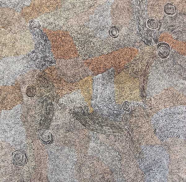 Betty King Wantjapila (Dry Plain), 2024 acrylic on linen 152 x 152 cm