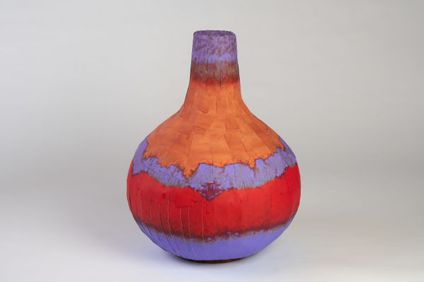 Daniel Gordon, Vase in Orange, Purple and Red, 2024
