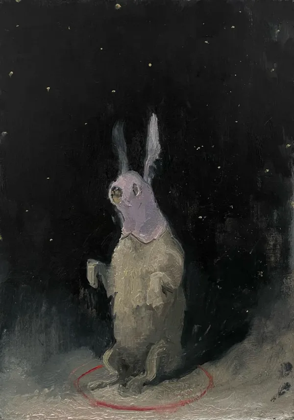Seth Becker, Dog in a Rabbit Mask, 2022