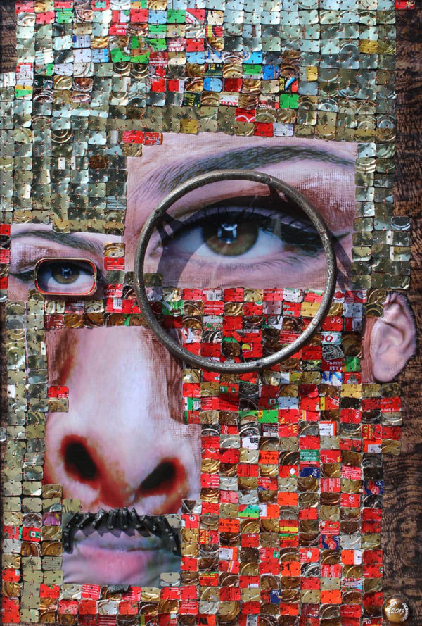 Samson Akinnire, Face V, 2019