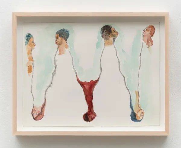 Kara Walker Engorge, 2024 Watercolor and graphite on paper 12 1/4 x 16 1/8 inches (31.1 x 41 cm) Framed: 14 3/4 x 18 5/8 inches (37.5 x 47.3 cm)