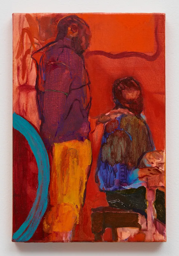 Jennifer Packer Anechoic Chamber, 2025 Oil on canvas 11 3/4 x 8 inches 29.8 x 20.3 cm