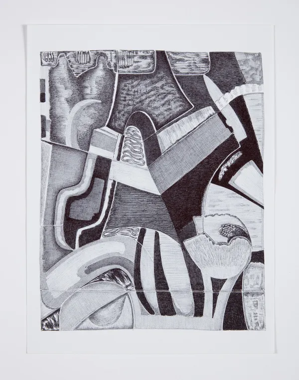 Magalie Guérin Small Copy Drawing 114, 2020 Ballpoint pen on paper 12 x 9 inches 30.5 x 22.9 cm Signed on verso