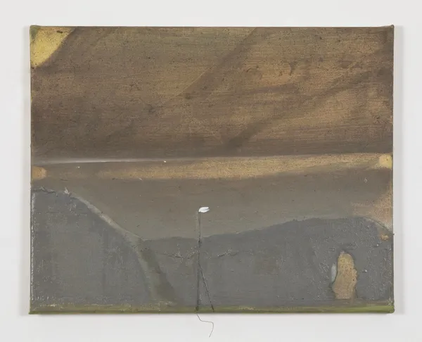 Merlin James Cliff, 2004-5, 2025 Acrylic on canvas 17 7/8 x 22 7/8 inches 45.5 x 58 cm