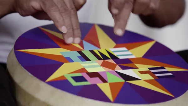 Jeffrey Gibson TO FEEL MYSELF BELOVED ON THE EARTH, 2020 video (color, audio) 16 minutes, 19 seconds Edition 1 of 2