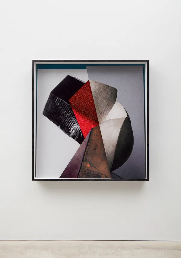 Erin Shirreff Reel, 2022 Dye sublimation prints on aluminum, latex paint Framed dimensions: 55 1/4 x 53 1/4 x 5 3/4 inches 140.3 x 135.3 x 14.6 cm Edition 4 of 5