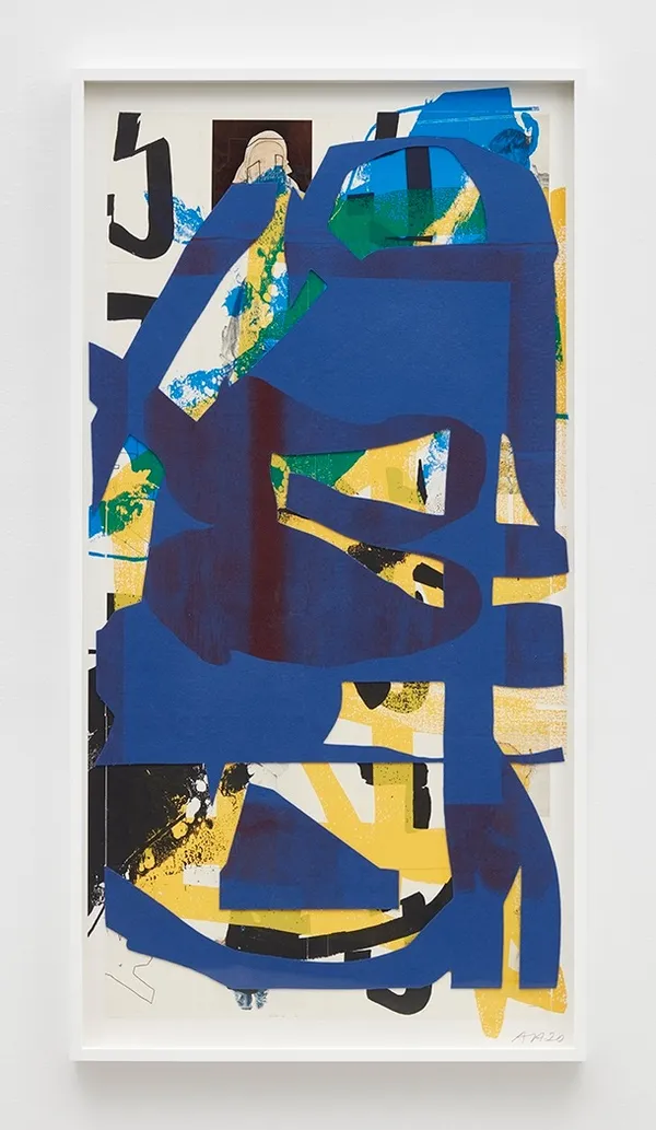 Arturo Herrera Untitled, 2020 Collage and mixed media on board 71.75 x 36.5 inches 182.2 x 92.7 cm