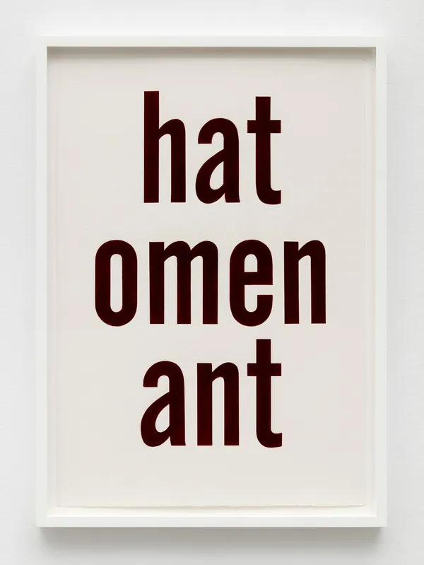 Kay Rosen What Women Want, 2020 Acrylic gouache on watercolor paper 26 x 18 inches 66 x 45.7 cm