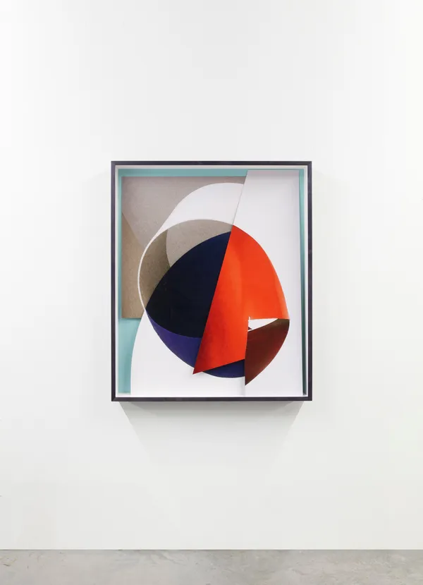 Erin Shirreff Spatial Moto, 2023 Dye sublimation prints on aluminum, latex paint Framed dimensions: 49 1/4 x 41 1/4 x 5 3/4 inches (125.1 x 104.8 x 14.6 cm) Edition 3 of 5