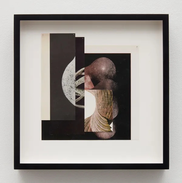 Erin Shirreff Pages (no. 38), 2022 Book pages, pins Framed dimensions: 12 x 12 inches (30.5 x 30.5 cm)