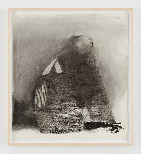 Jennifer Packer Play it as it Lays, 2018 Charcoal on paper 35.75 x 32.75 inches 90.8 x 83.2 cm