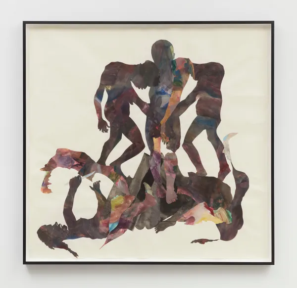 Kara Walker The Gates of Hello!, 2024 Watercolor and sumi-e ink on cut paper on paper 78 3/4 x 81 3/8 inches (200 x 206.7 cm) Framed: 82 3/4 x 85 3/8 inches