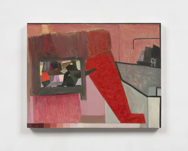 Brenda Goodman No Obstacle is Too Big, 2025 Oil and mixed media on wood 14 x 18 inches 35.6 x 45.7 cm Signed on verso