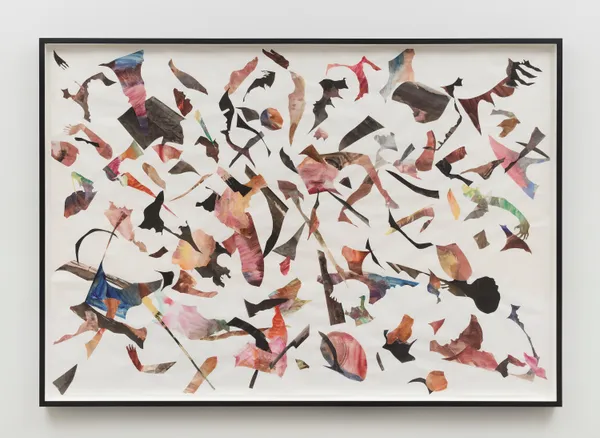 Kara Walker The Garden of Mundane Eschatologists, 2024 Watercolor on cut paper on paper 78 5/8 x 113 1/8 inches (199.7 x 287.3 cm) Framed: 83 x 117 1/2 inches