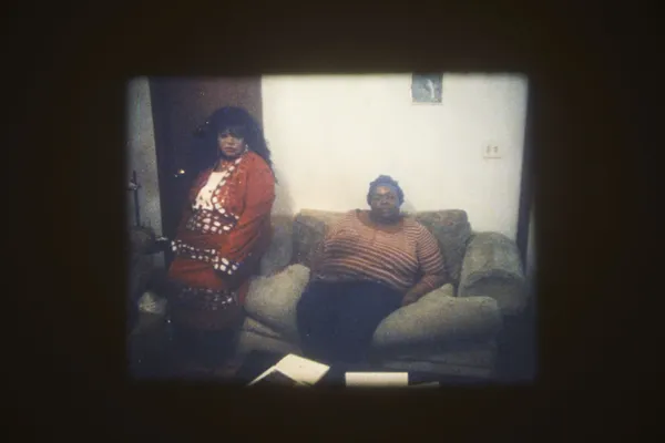 Deana Lawson Fragment (Jacqueline and Taneisha), 2019 16mm film 1 minute, 44 seconds, looped Edition 1 of 3