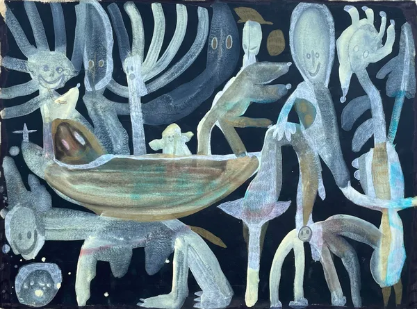 Emma Larsson, Leaving by Moonlight - Framed, 2022