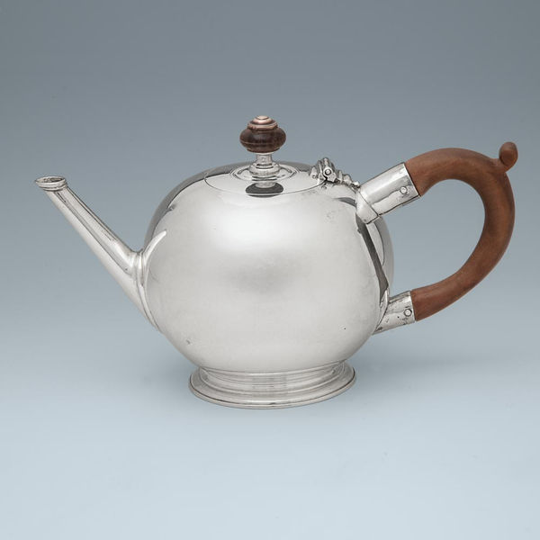 Samuel Wastell, A George I Antique English Silver Teapot, 1725