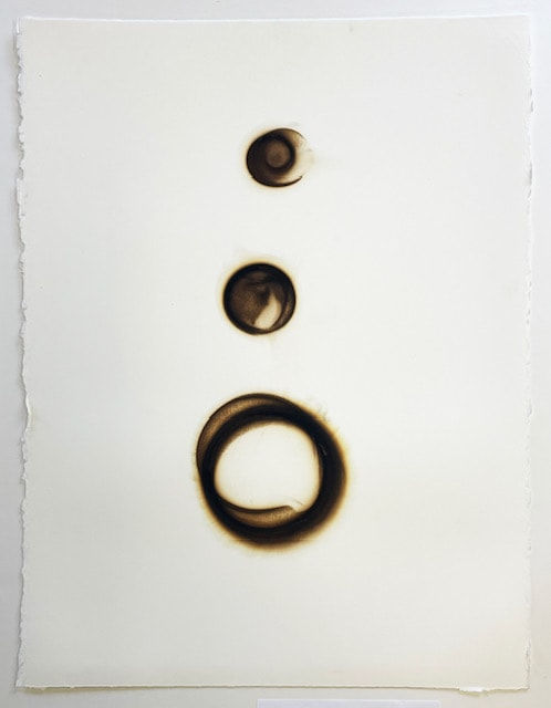 Etsuko Ichikawa Trace 1522, 2022 Glass Pyrograph on paper 76.2 H x 57.1 W cm 30 H x 22.5 W In