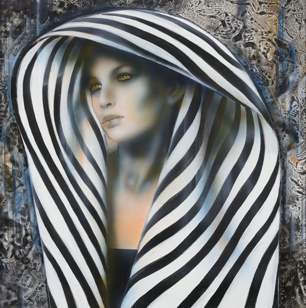 JEAN BAPTISTE VALADIE, JEUNE CHALE NOIR ET BLANC