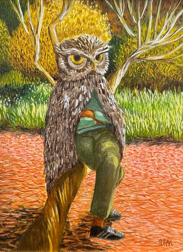 Ann McCay, Seated Owl, 2024