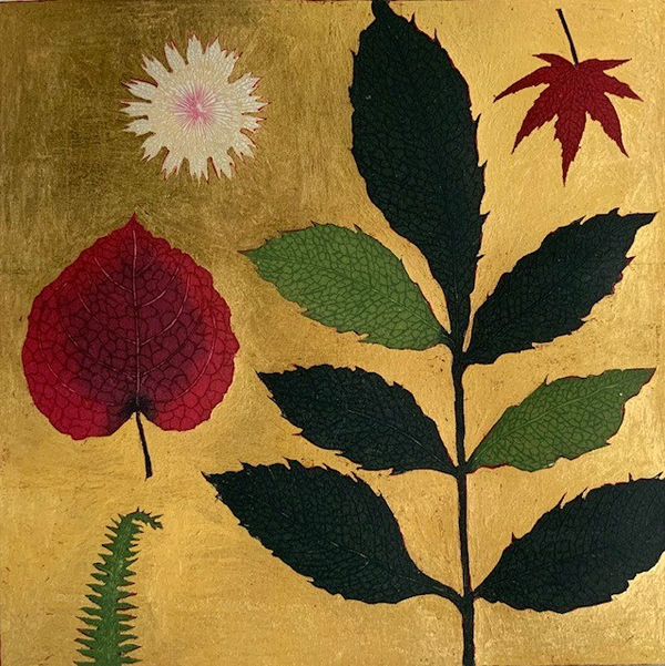 Jean Bardon, Pressed Flower & Autumn Leaves (framed)