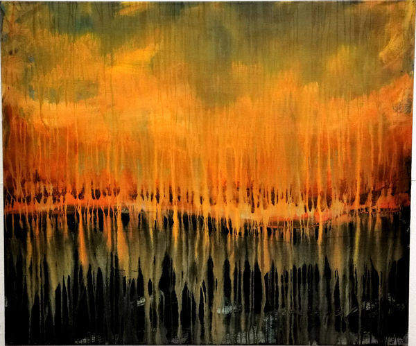 David King Red River acrylic on linen 110 x 130 cm