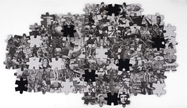 Regina Silveira To be continued... (Latin America Puzzel), 2001 técnica mista 95 x 154 cm