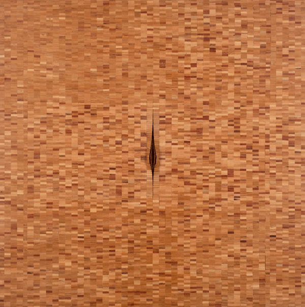 José Bento Sem título, s.d. Técnica mista, recortes de madeira e colagem sobre placa 120 x 120 cm