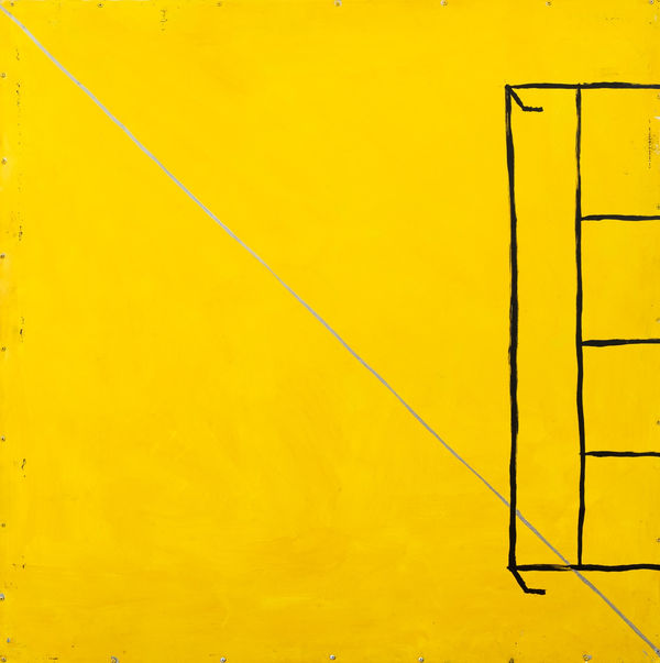 Emmanuel Nassar Sem título, 2012 Chapa de metal galvanizado pintada 90 x 90 cm