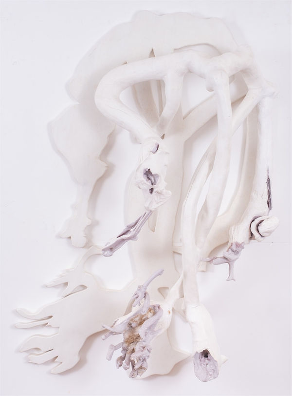 Frans Krajcberg Sem Título, déc. 80 madeira pintada 154 x 110 x 45 cm