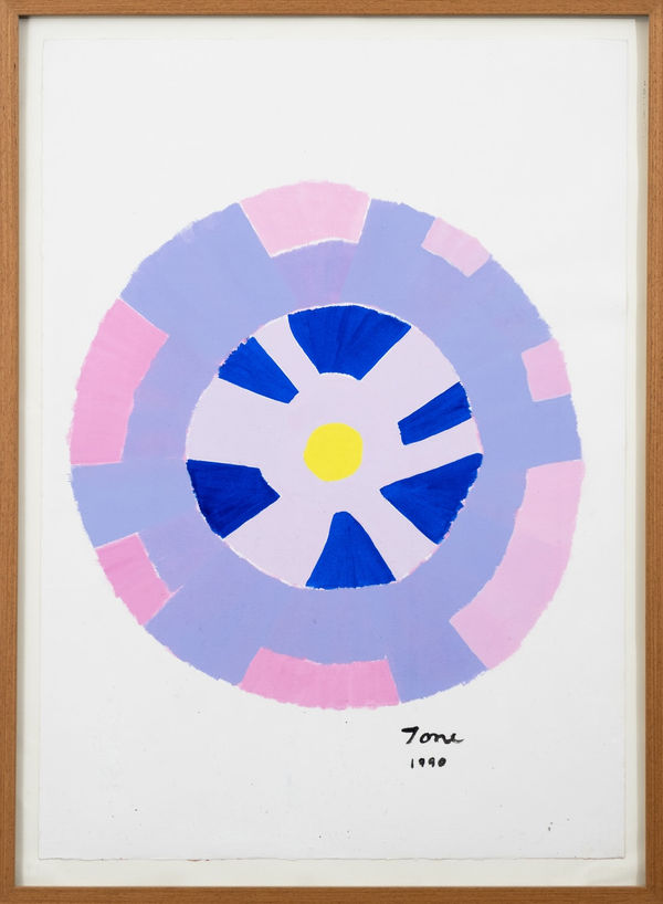 Ione Saldanha Sem título, da série Bobinas, 1990 Acrílica sobre papel 70 x 50 cm